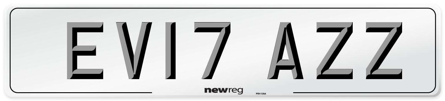 EV17 AZZ Number Plate from New Reg